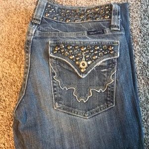 MISS ME studded blue jeans